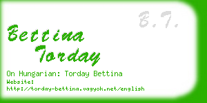 bettina torday business card